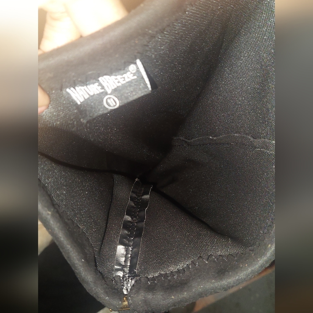 Women's Black Knee-High Zip Boot - Picture 9 of 9